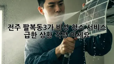 전주 팔복동3가 비상 청소 서비스: 급한 상황? 걱정 마세요!